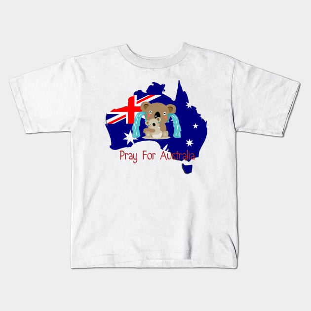 Best Art - PRAY FOR AUSTRALIA Kids T-Shirt by vintageclub88
